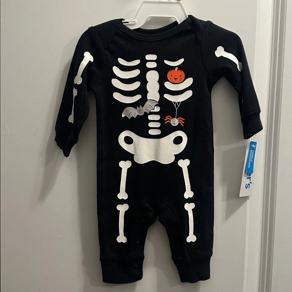 Baby Boys Girls Carters Halloween SKELETON Jumpsuit Romper Size NB Newborn NWT